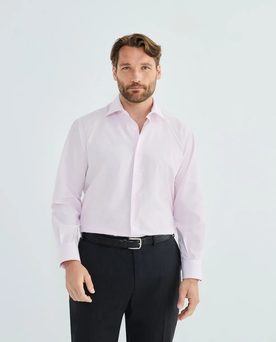 

Мужская рубашка с длинным рукавом, большая размерная сетка, не требует глажки Emidio Tucci, розовый