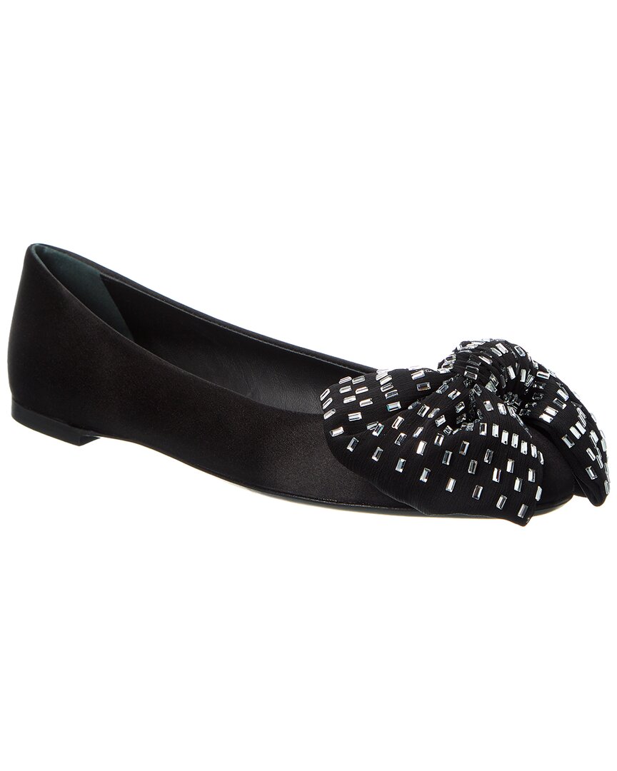 Джиузеппе Занотти Флавия атласные балетки Giuseppe Zanotti, черный