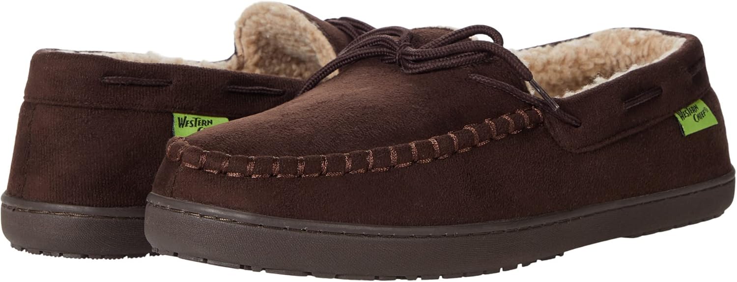 

Мужские плюшевые домашние и тапочки-мокасины Western Chief, шоколадный