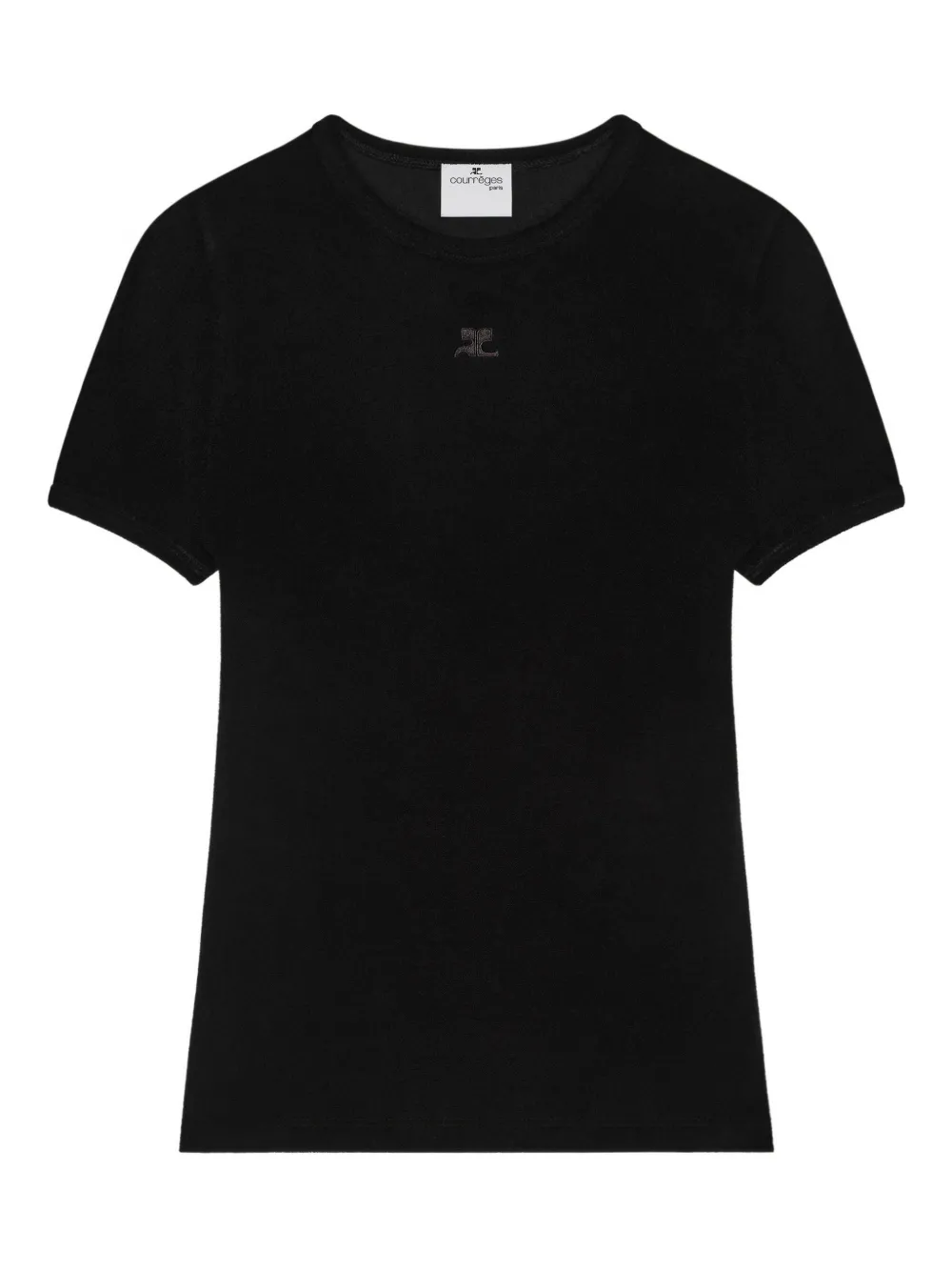 

Футболка с короткими рукавами Courrèges, черный