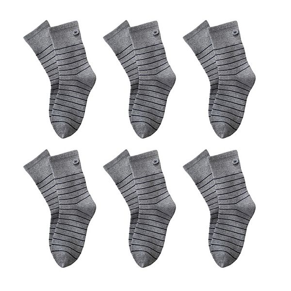 

Женские хлопковые носки 6 пар в упаковке, полосатые, мягкие, дышащие Anna-Kaci, Gray