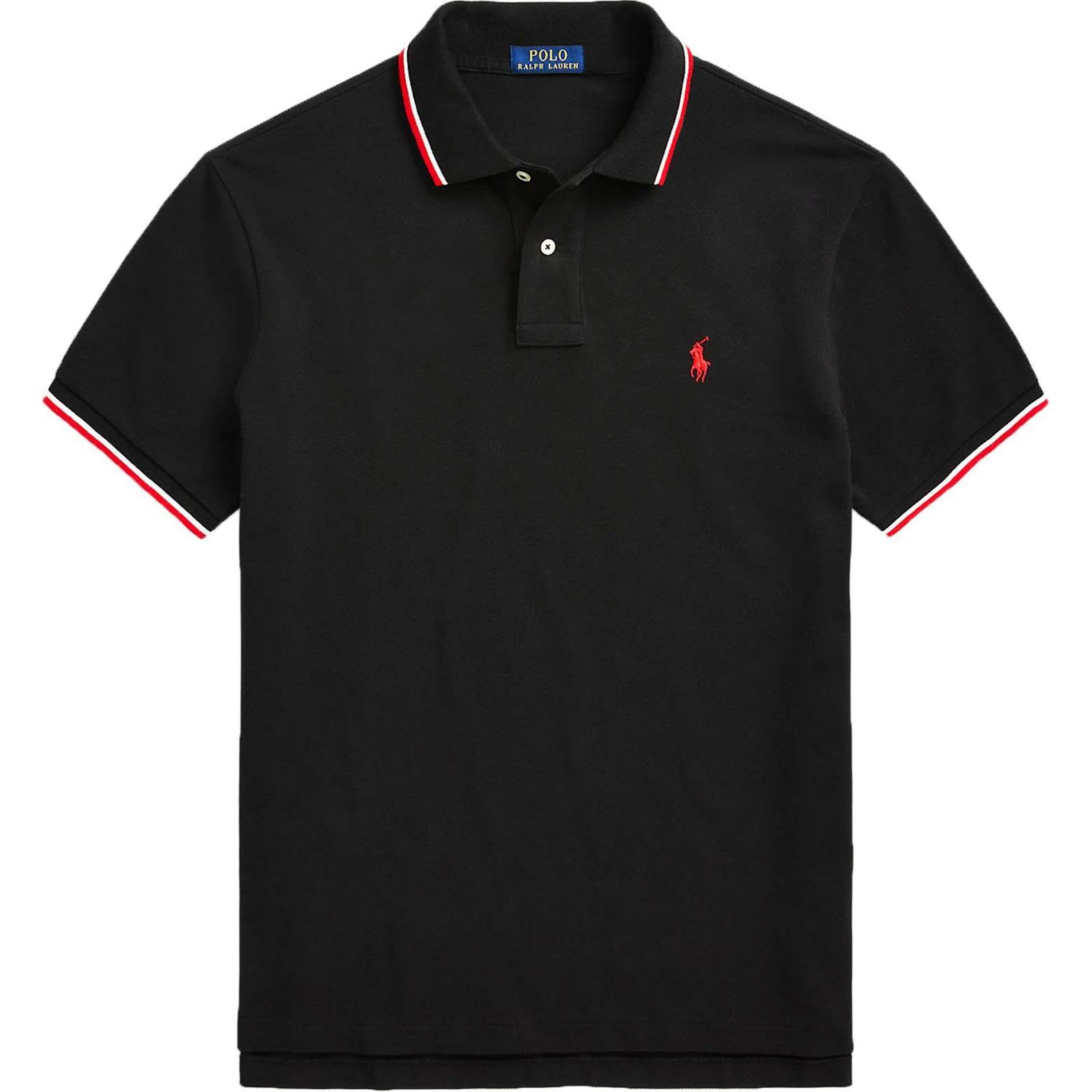 Поло с вышивкой пони и короткими рукавами Polo Ralph Lauren, черный — фото 3