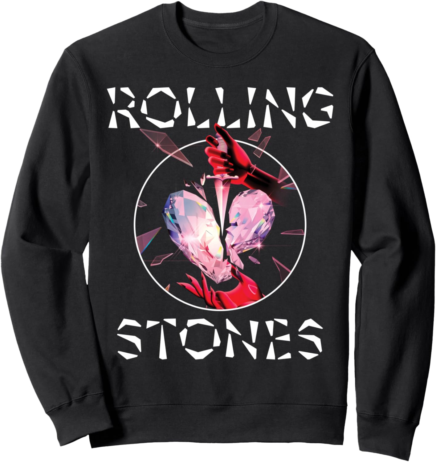 

Официальная толстовка Rolling Stones HD Prism Heart, черная The Rolling Stones