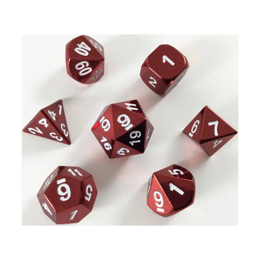 

Набор Poly — красный с белым (7), Metal Dice (16mm) (YuSun Metal Craft)