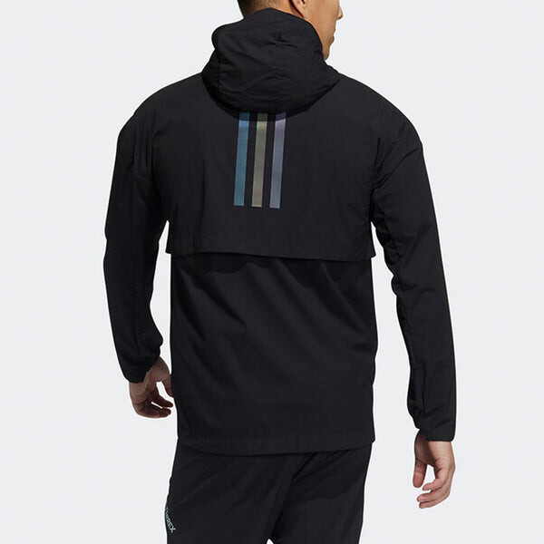 Куртка adidas Myshelter Windb Outdoor Sports Hooded Jacket Black, черный — фото 3