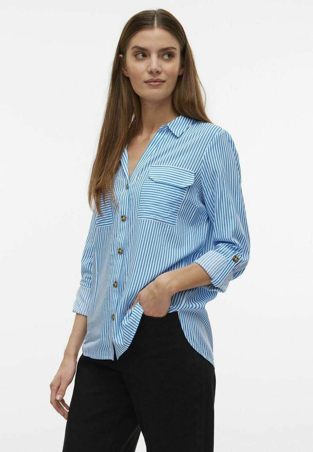 

Рубашка-блузка VMBUMPY NOOS Vero Moda, синий