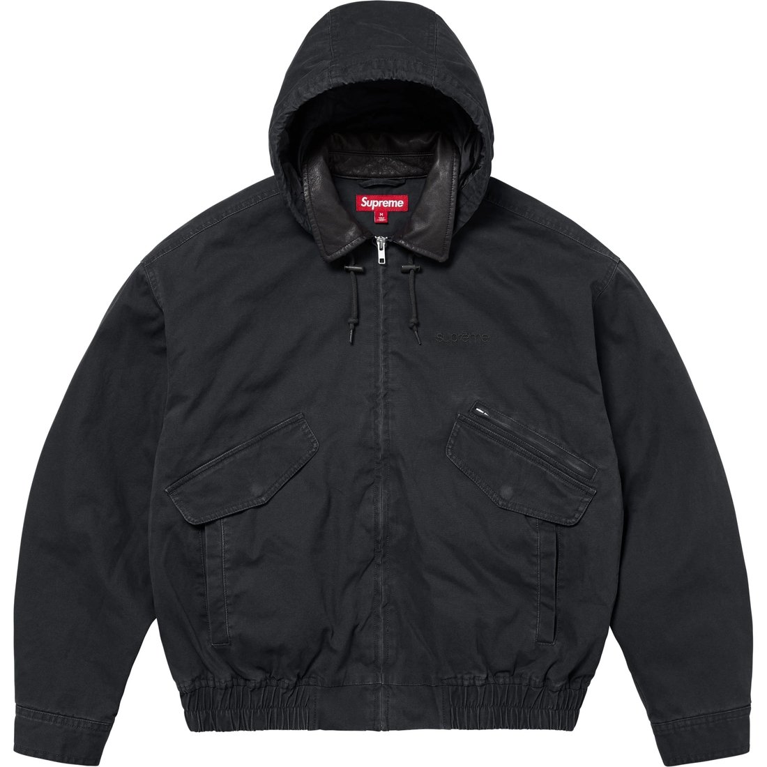 

Кожаная утилитарная куртка с воротником FW24 Supreme, морской синий/темно-синий