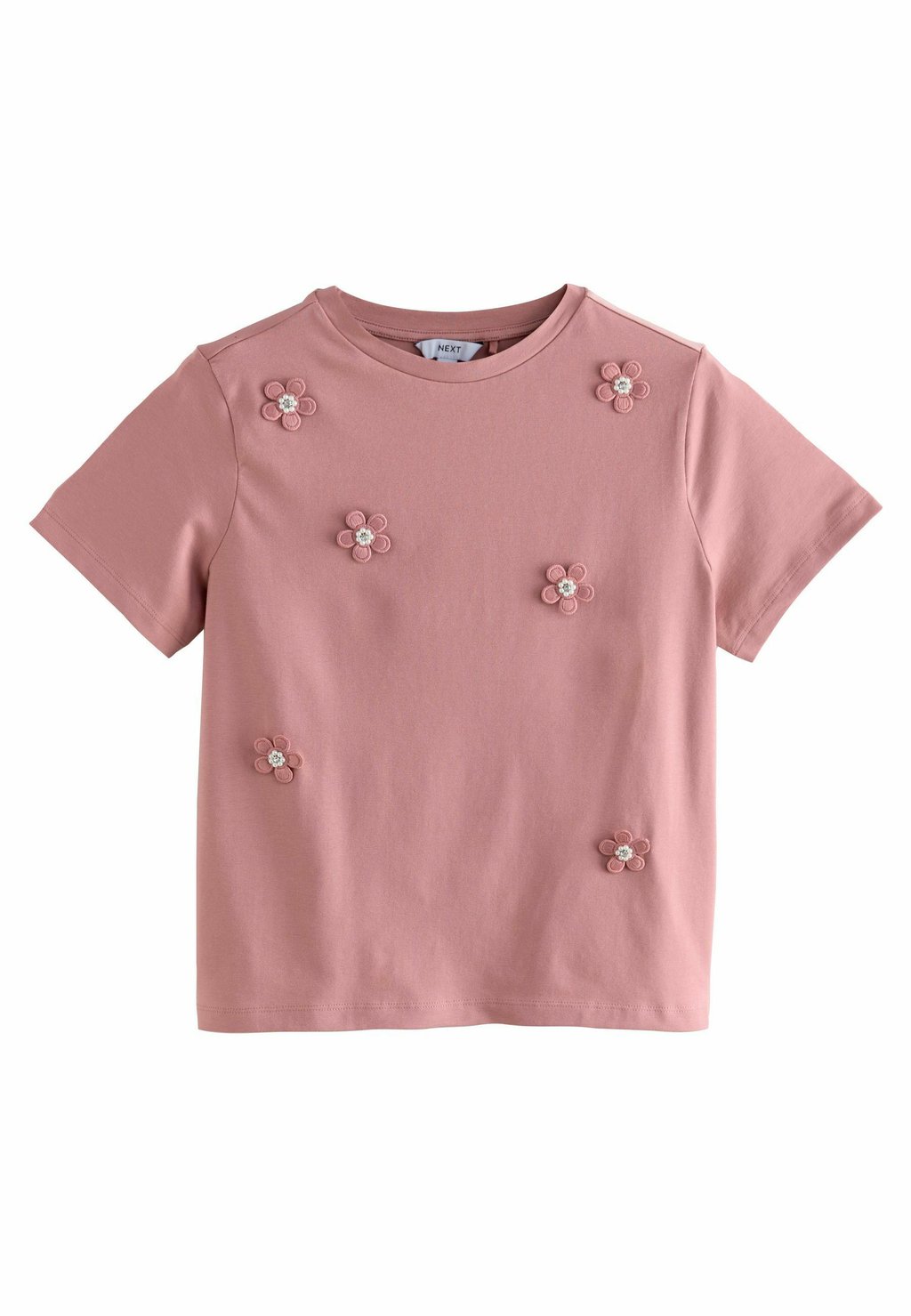 

Футболка с принтом SHORT SLEEVE FLORAL Next, розовый