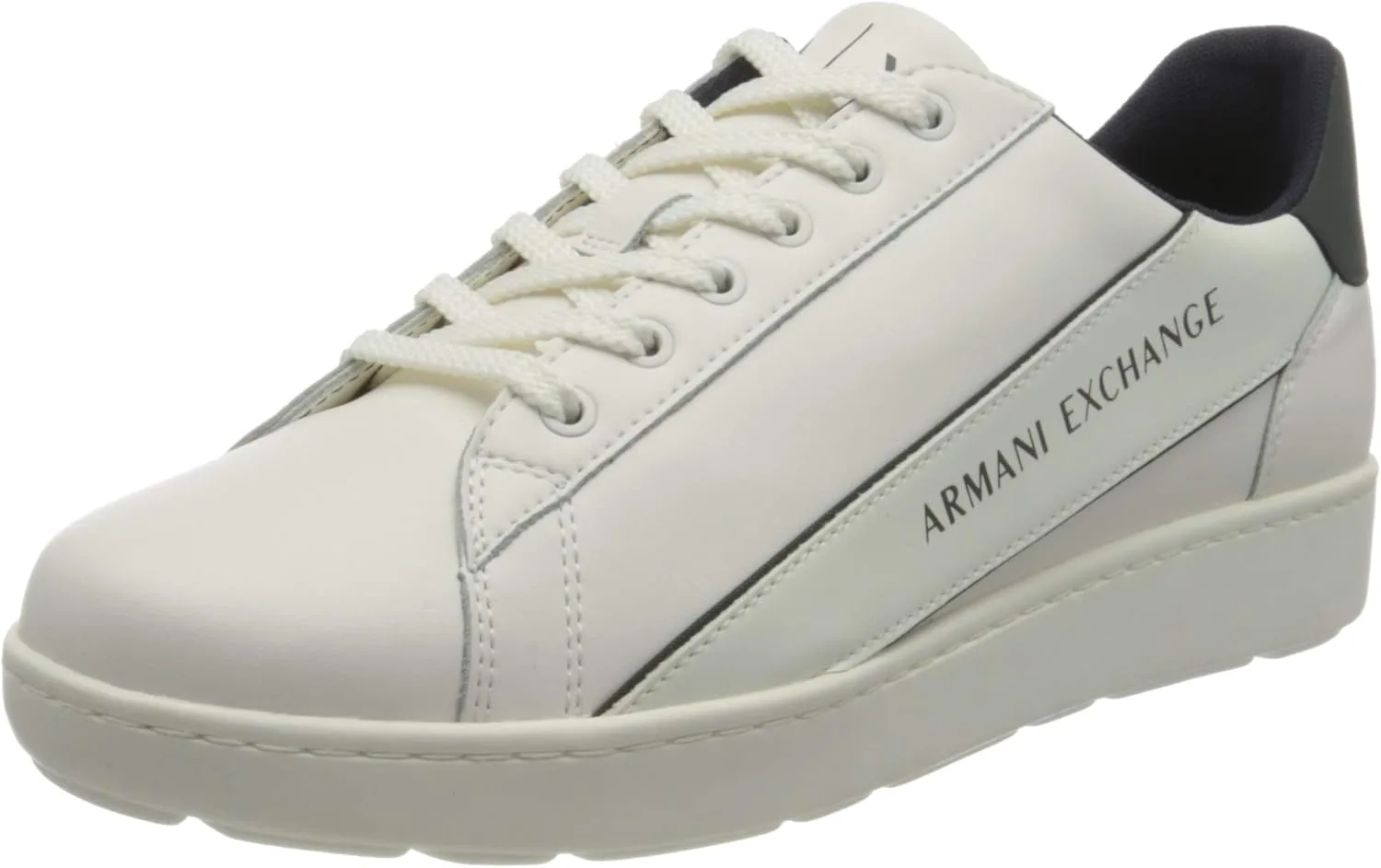 Мужские кожаные кроссовки Armani Exchange, белый/зеленый