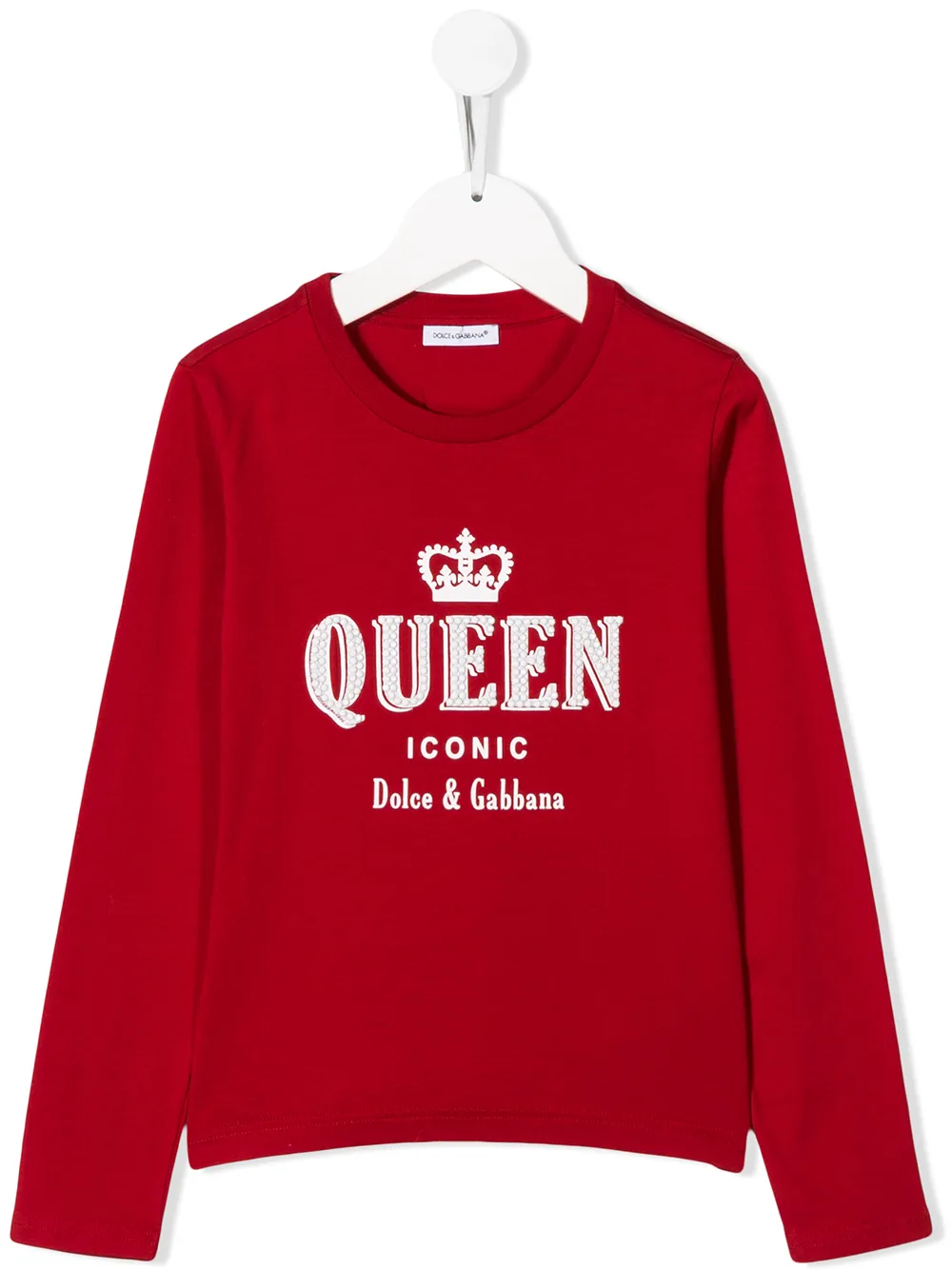 

Джемпер с вышивкой Queen Dolce & Gabbana Kids, красный