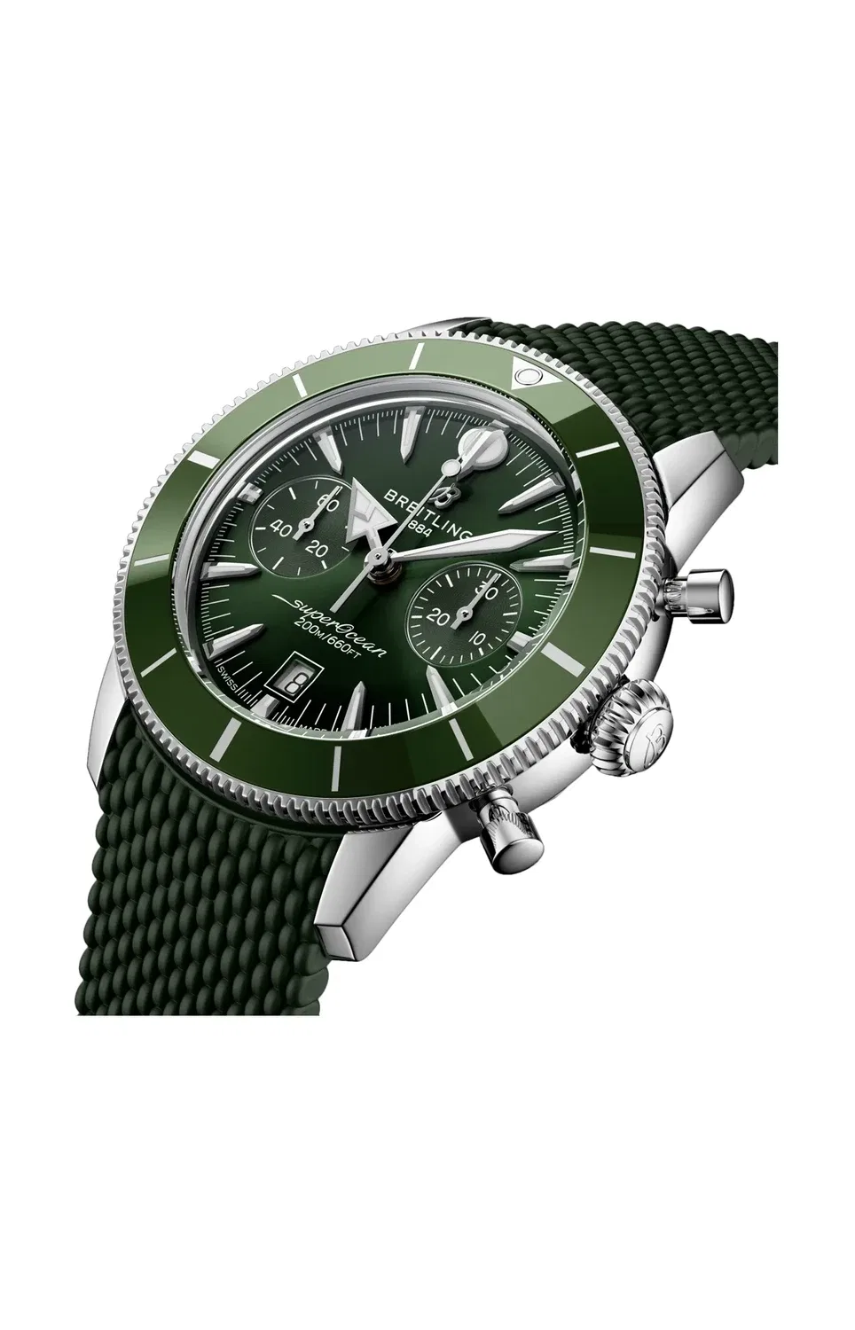 Суперокеан Херитидж B01 Хронограф 42 - AB0156361L1S1 BREITLING, зеленый — фото 3