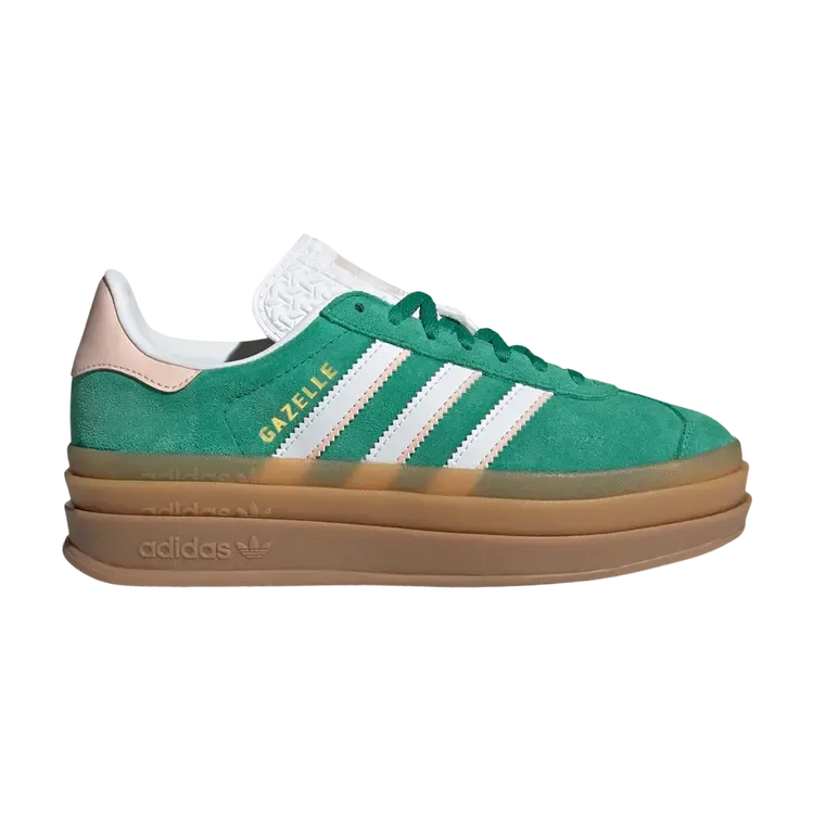 Adidas Gazelle Bold J 'Bold Green Cloud White Gold Metallic'