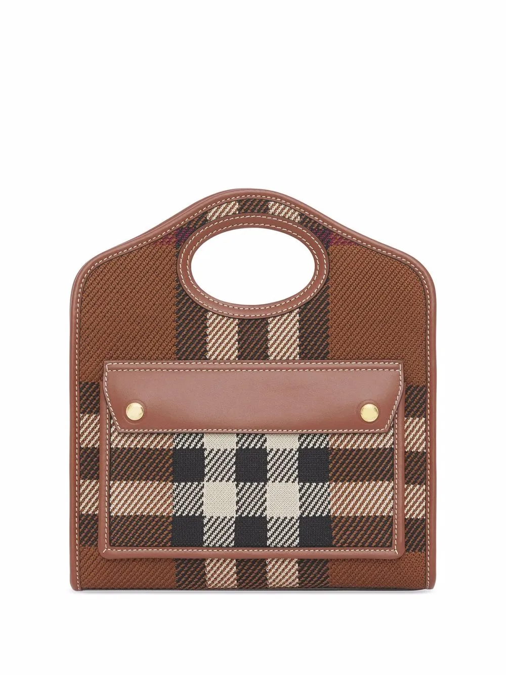 

Мини-сумка Pocket в клетку BURBERRY, коричневый
