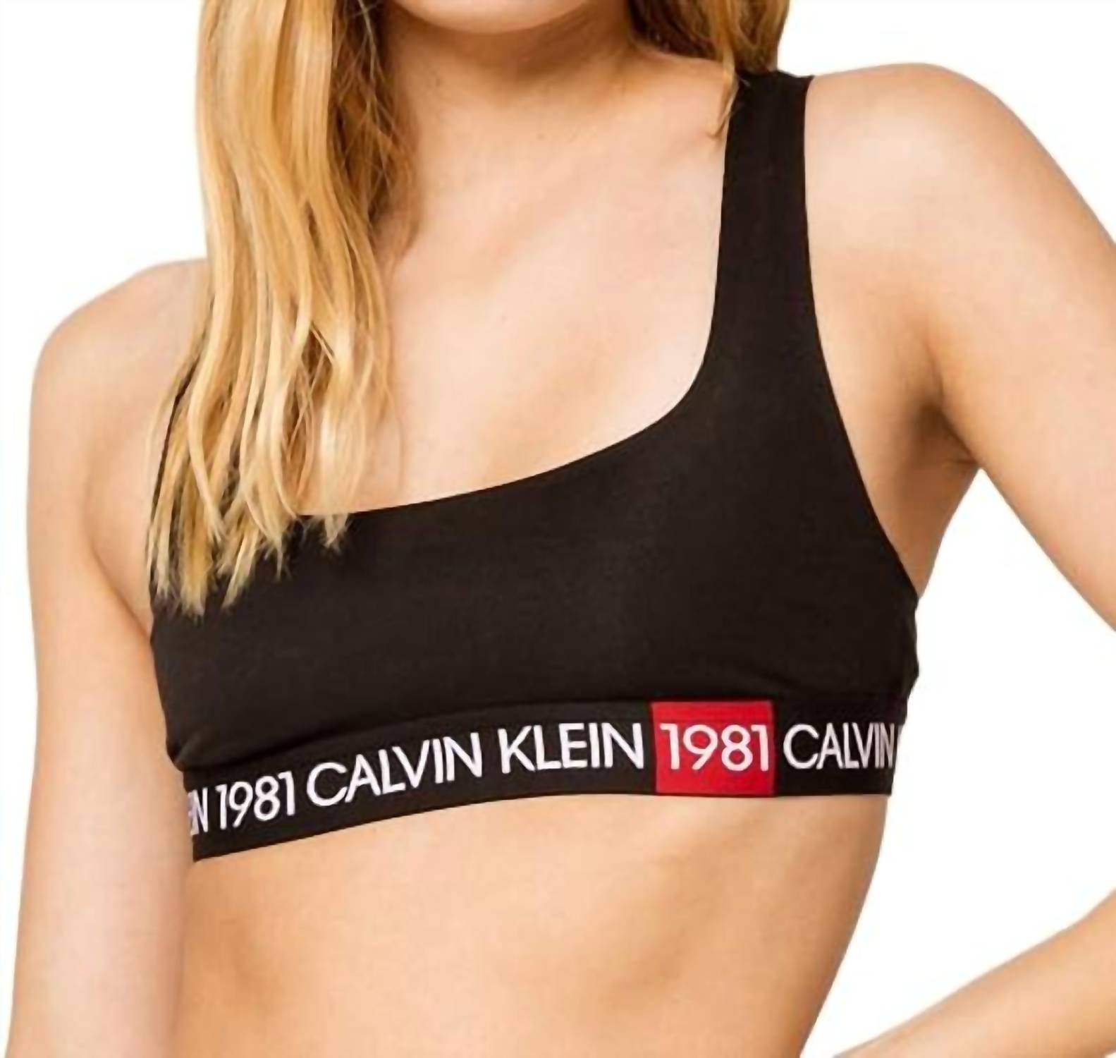 

Calvin Klein Бюстгальтер-топ без подкладки, 1981 год, черный