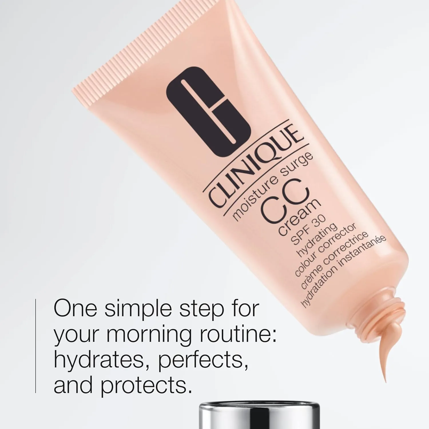 Увлажняющий CC-крем Clinique Moisture Surge Daily Hydrating Colour Corrector с широким спектром защиты SPF 30. Подходит для всех типов кожи | Среднее покрытие, естественный финиш., AB Light — фото 3
