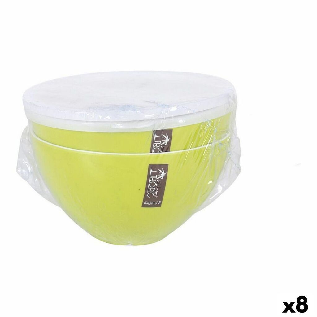 

Набор мисок Kitchen Tropic с крышкой зелёный 2 шт (8 шт)