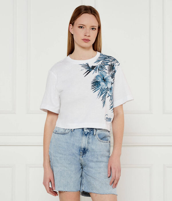 

Футболки Cropped fit Guess Jeans, белый