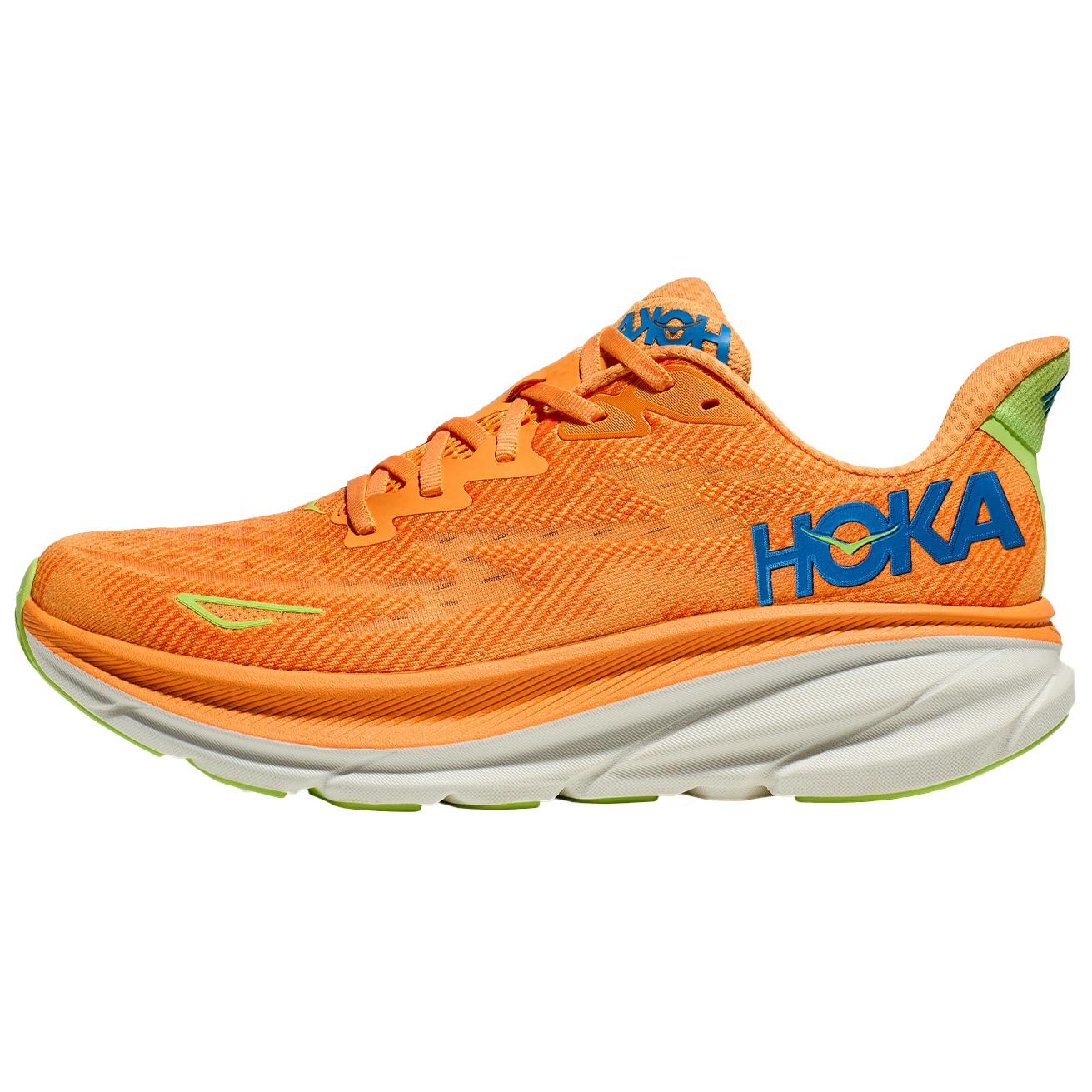 

HOKA ONE ONE Кроссовки Clifton 9 Shock Absorbers с противоскользящим покрытием, износостойкие, низкие, повседневные, оранжевые, мужские