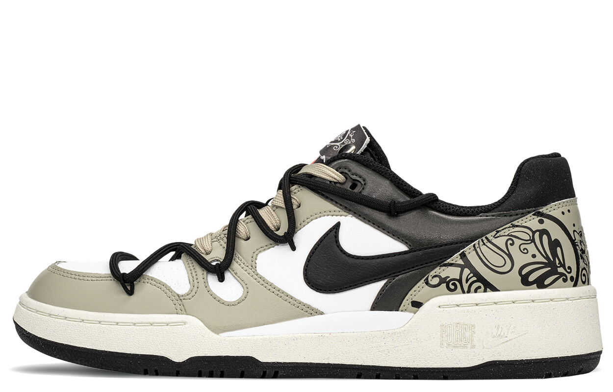 

Кроссовки Nike Full Force Low White Black Pewter, серый/черный