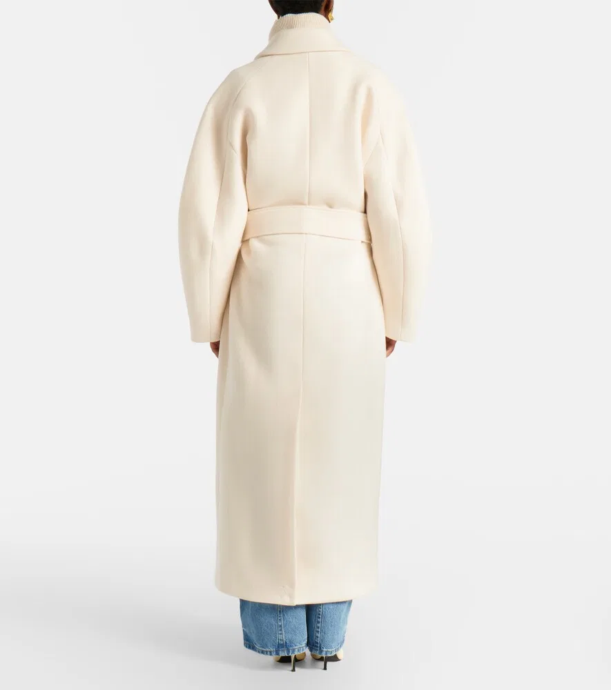 Мужское пальто из натуральной шерсти Jacquemus, белый — фото 3