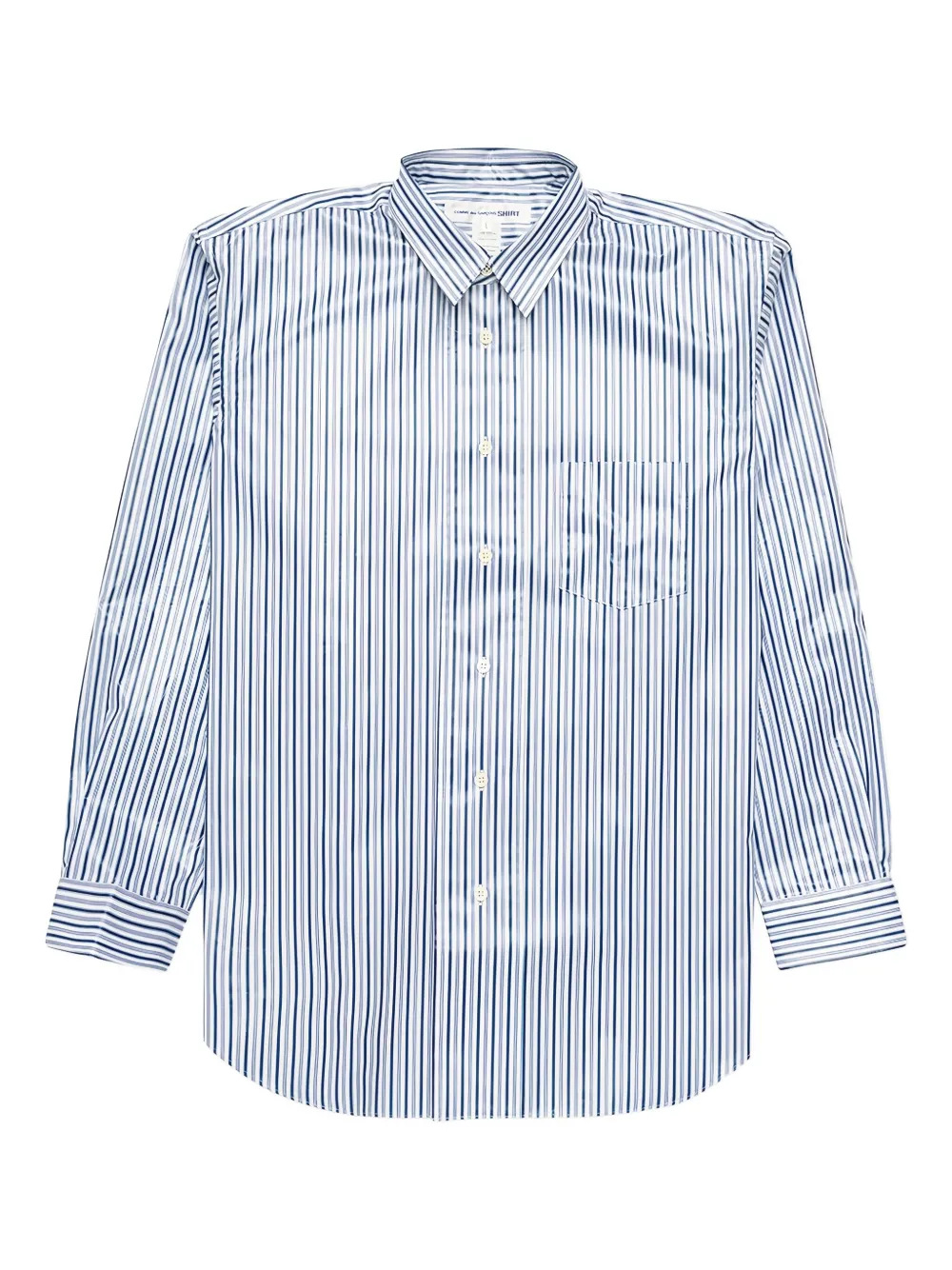 

Полосатая хлопковая рубашка Comme Des Garçons Shirt, синий