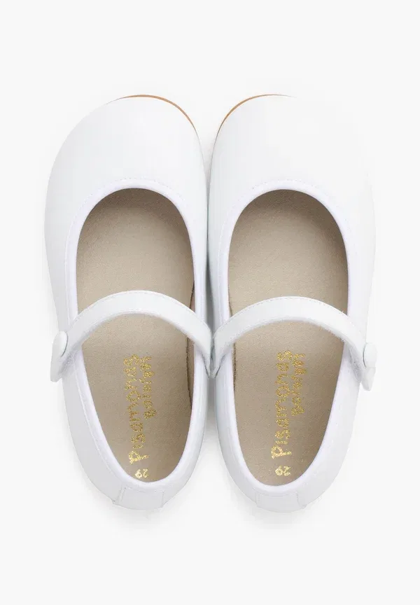 Туфли-лодочки Merceditas comunión barefoot tira adherente botón ankle strap ballet pumps Pisamonas, белый — фото 3