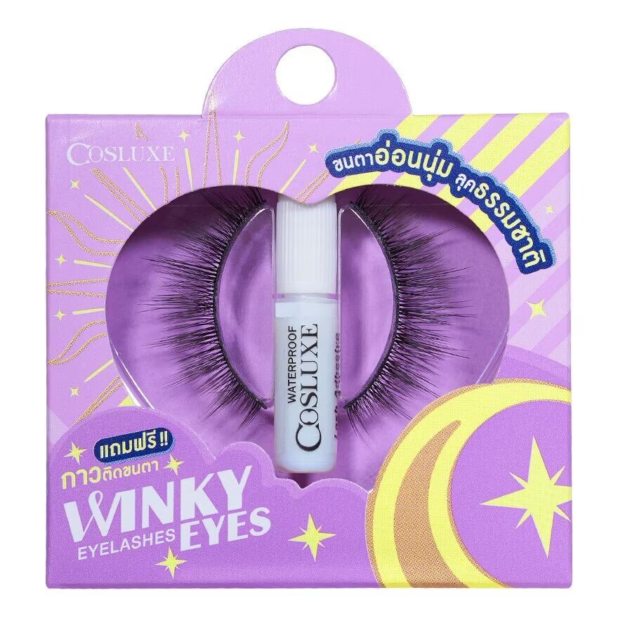 

Cosluxe Ресницы Winky Eyes 1 пара с клеем D-01