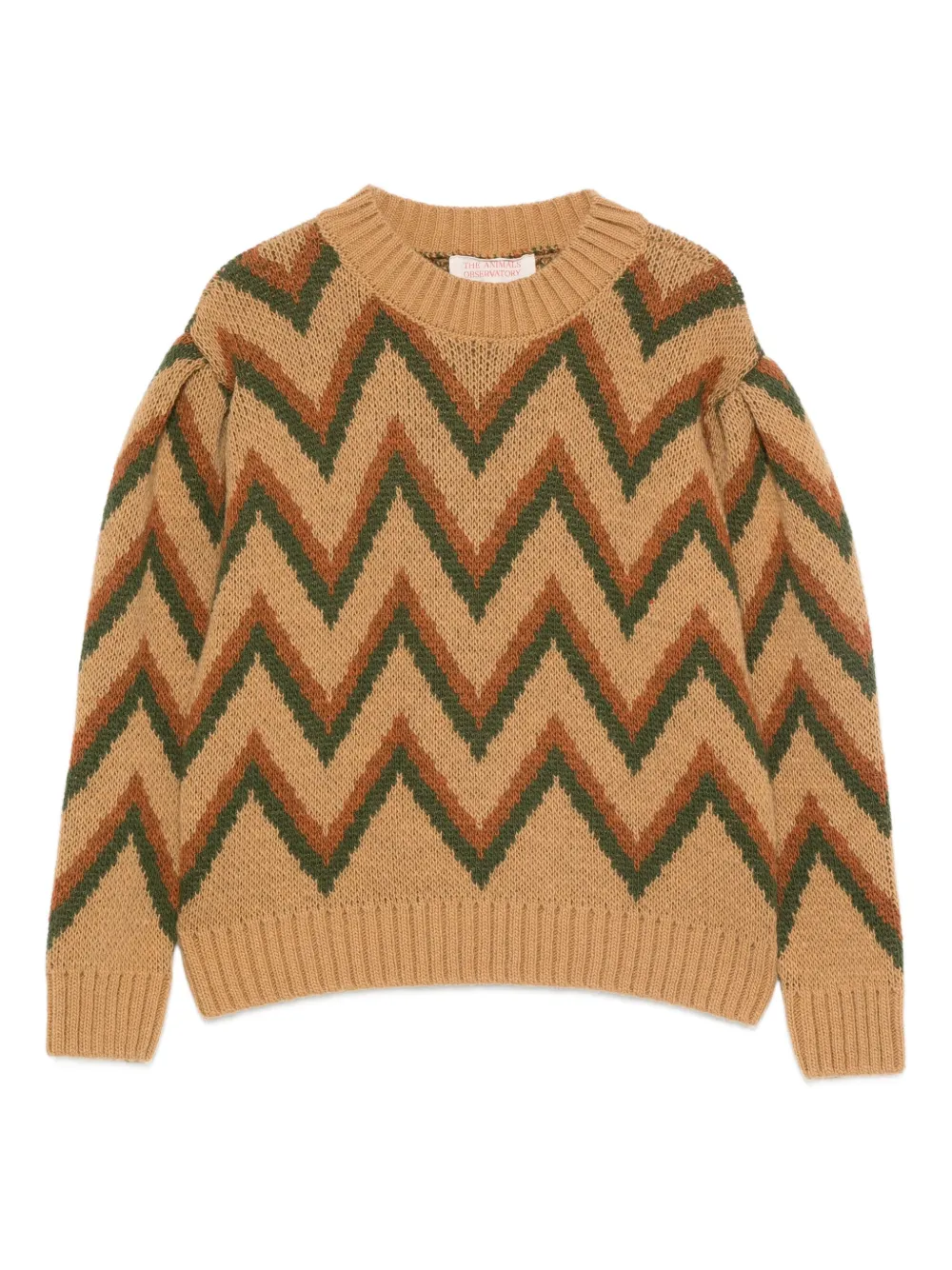 

Свитер с узором шеврон The Animals Observatory, коричневый