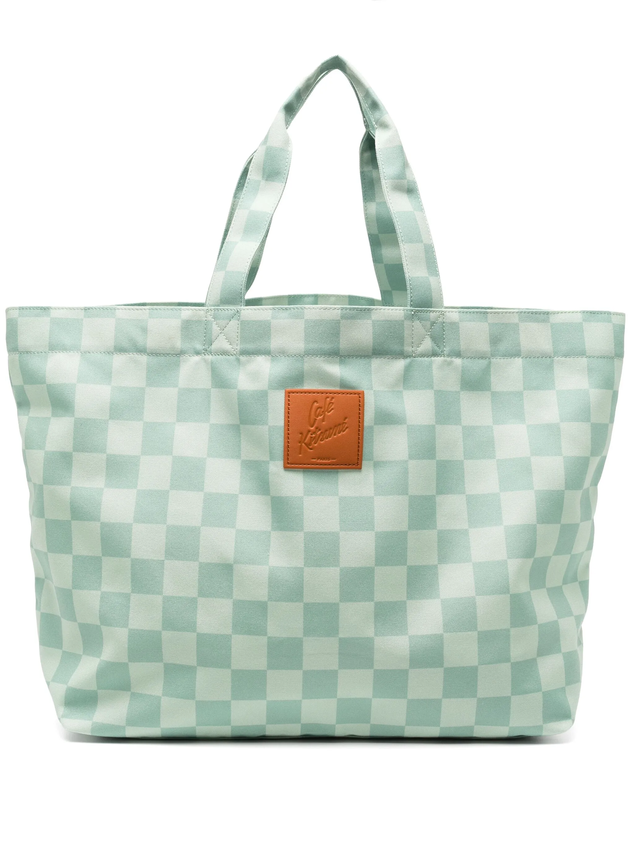 

Большая сумка-тоут в клетку Café Kitsuné, зеленый