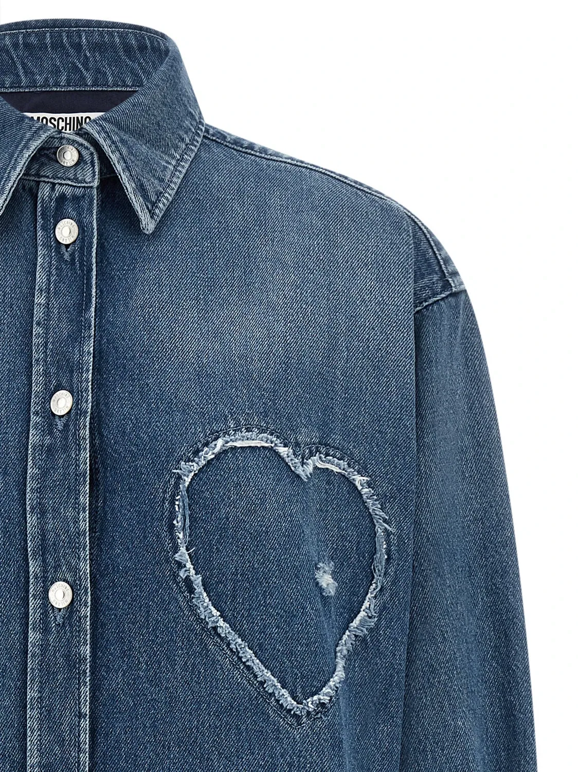 Рубашка «Сердце» Moschino, синий — фото 3