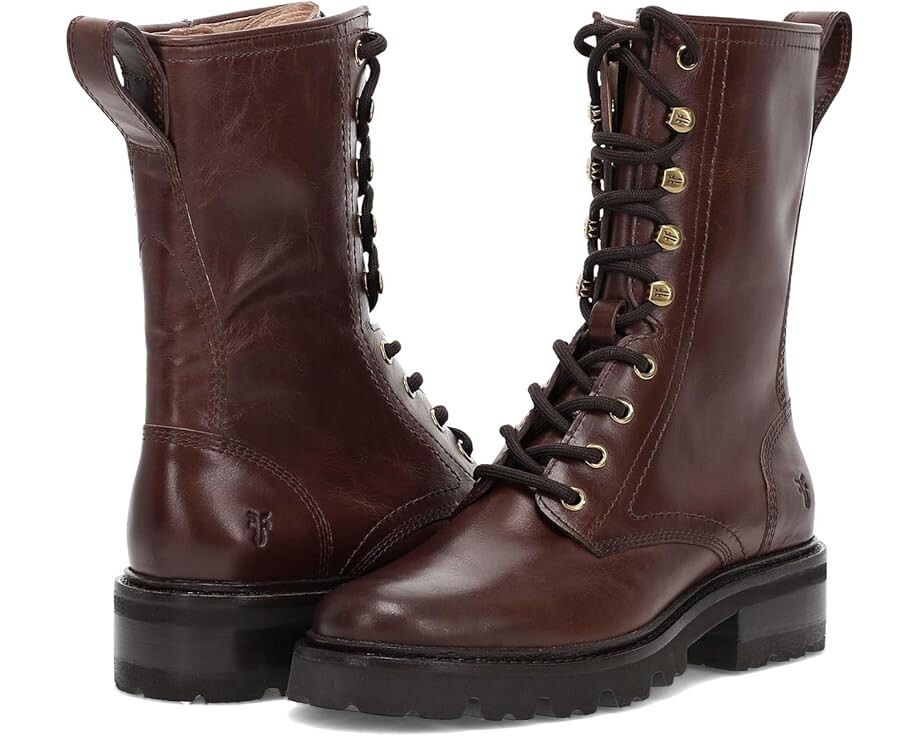 Ботинки Frye Olivia Combat, цвет Bourbon
