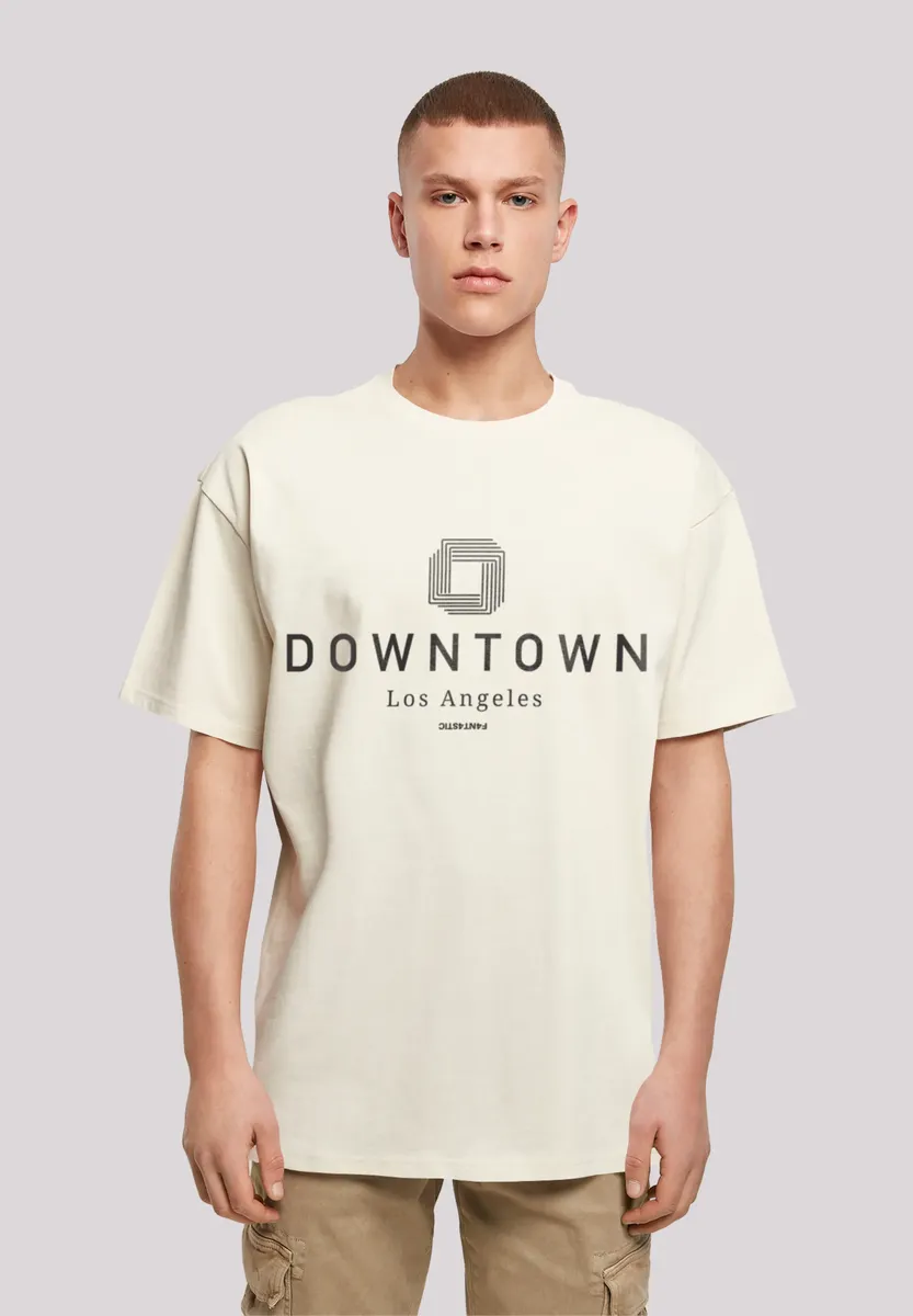 

Футболка F4NT4STIC "Downtown LA OVERSIZE TEE", принт, цвет Sand