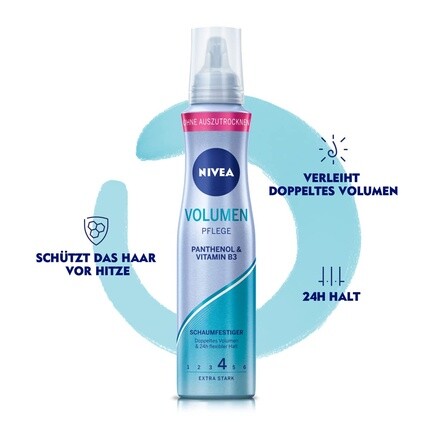Пенка для укладки волос Extra Strong, 150 мл, уровень фиксации 4, Nivea — фото 3