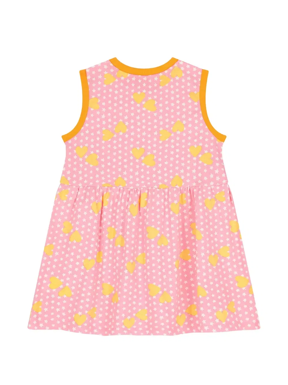 Платье с принтом в виде сердечек Stella Mccartney Kids, розовый — фото 2