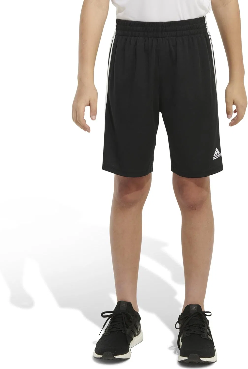 Детские классические шорты Adidas с тремя полосками, Black Adi — фото 4