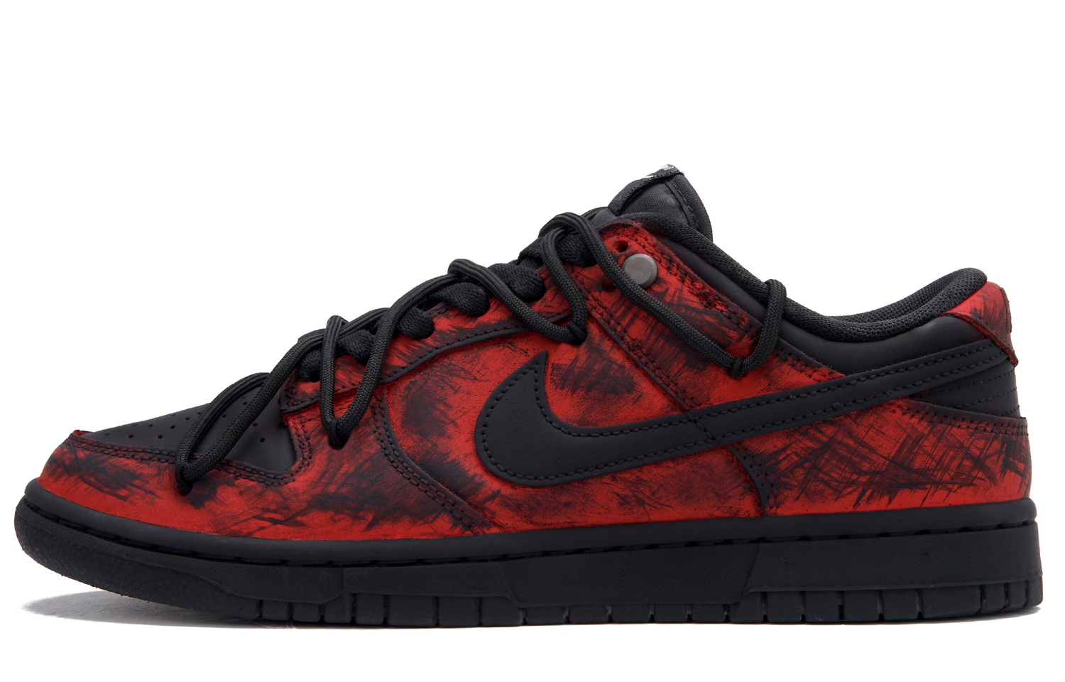

Nike Скейтбордные кроссовки Dunk Lava Low top, унисекс, черный с красными элементами