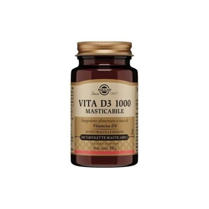 

Solgar Vita D3 1000 Жевательная добавка с витамином D3 100 таблеток
