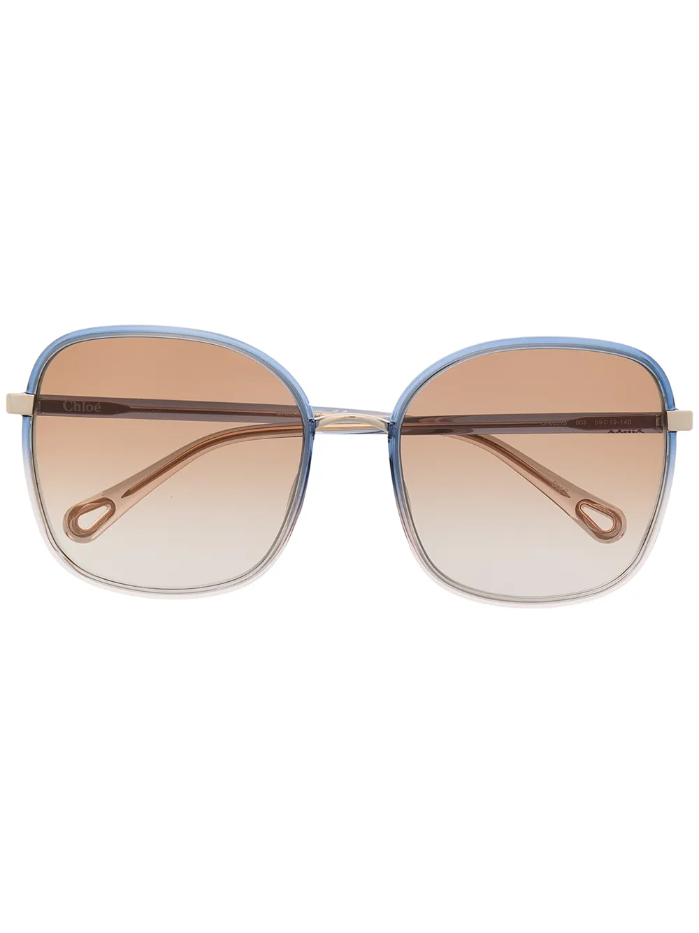

Солнцезащитные очки в массивной оправе Chloé, серый