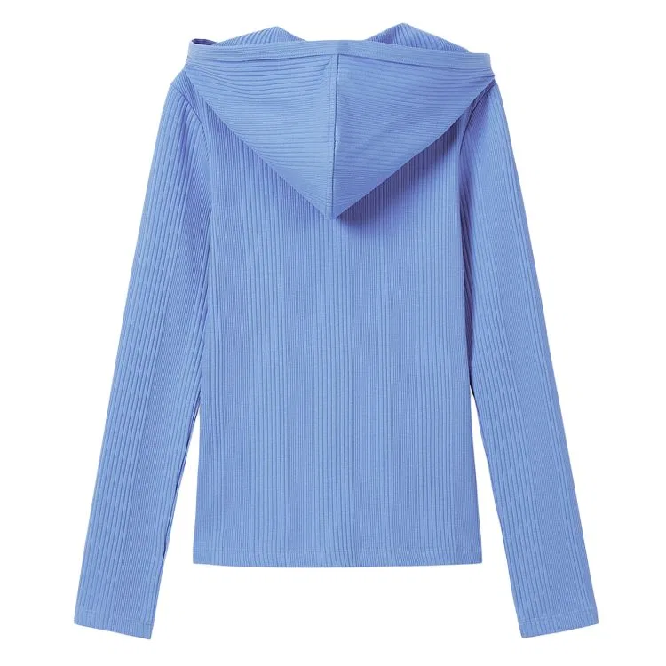 Женский худи LACOSTE, вязаный с капюшоном, 776/Cobalt Blue — фото 3