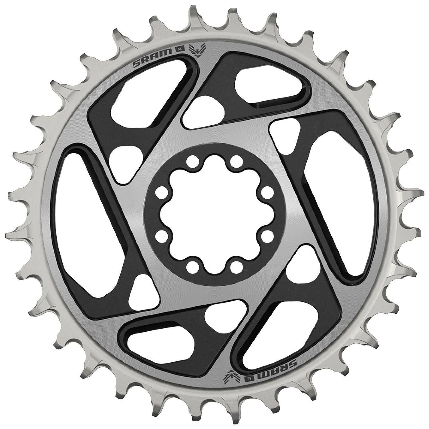 

XX SL Eagle T-тип Прямой Установочный Зубчатый Диск - 0 мм Смещение SRAM, Black/Silver