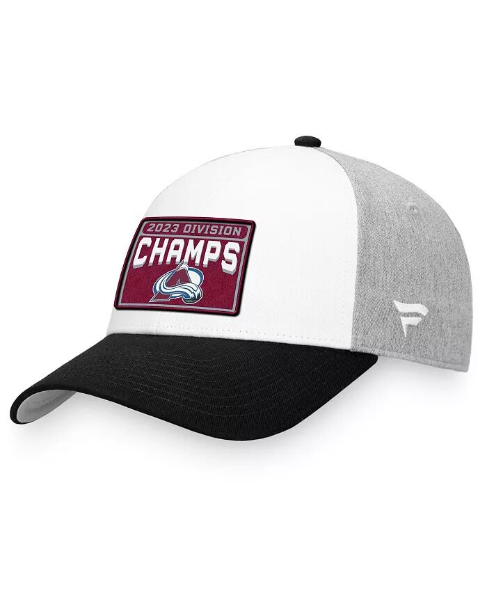 

Мужская белая, черная шапка Colorado Avalanche 2023 Central Division Champions Locker Room Adjustable Fanatics