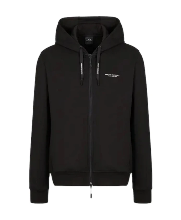 

Хлопковая толстовка с логотипом Armani Exchange, черный