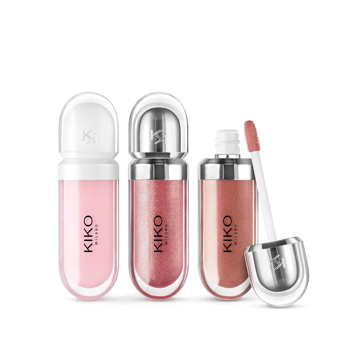 Набор для губ KIKO Milano Glossy Lip Set: 2 блеска и 1 крем для губ Kiko Milano — фото 3