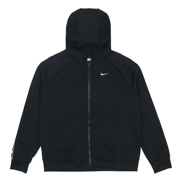 

Куртка с логотипом сбоку, молния с капюшоном, Nike, черный