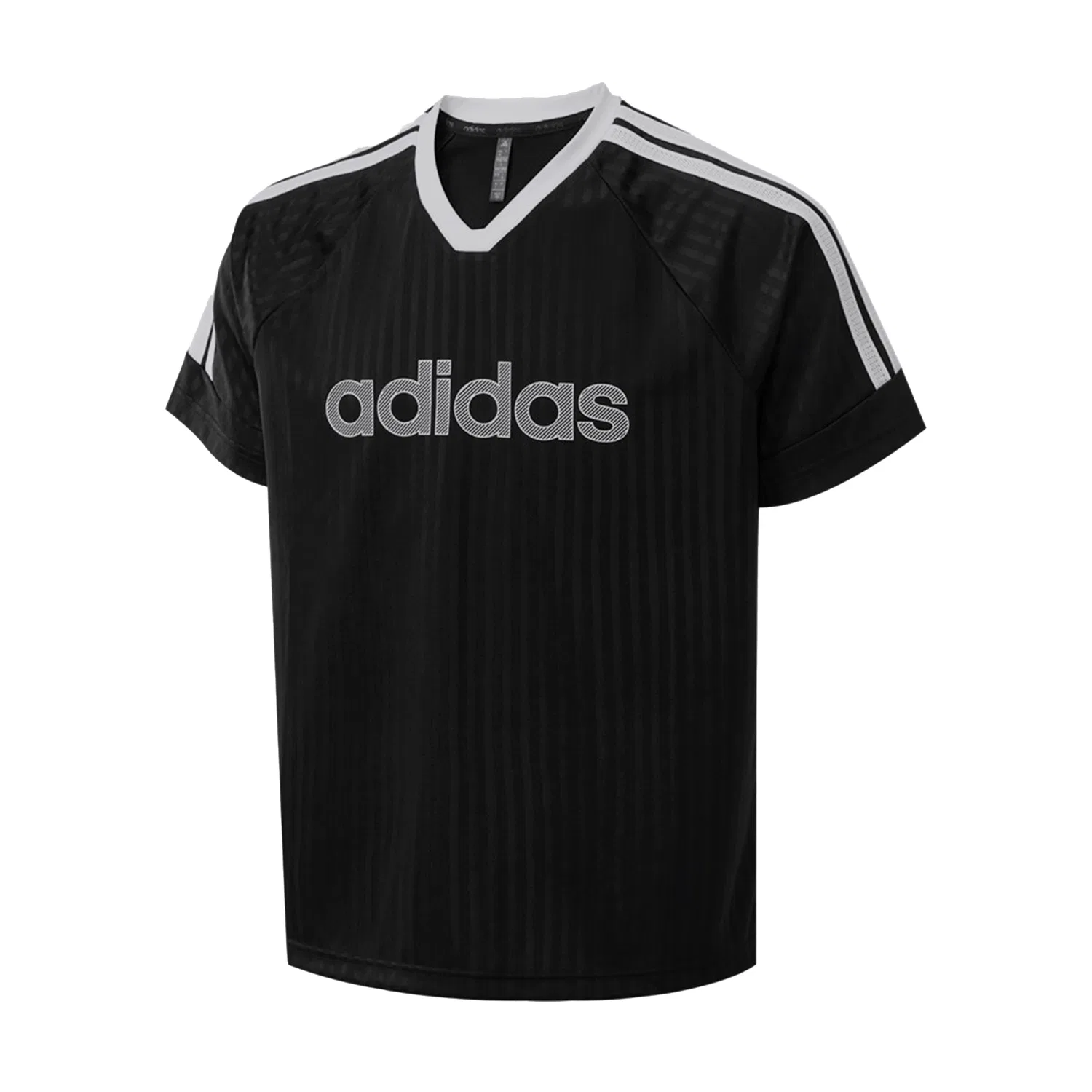 Футболка Adidas с V-образным вырезом черная