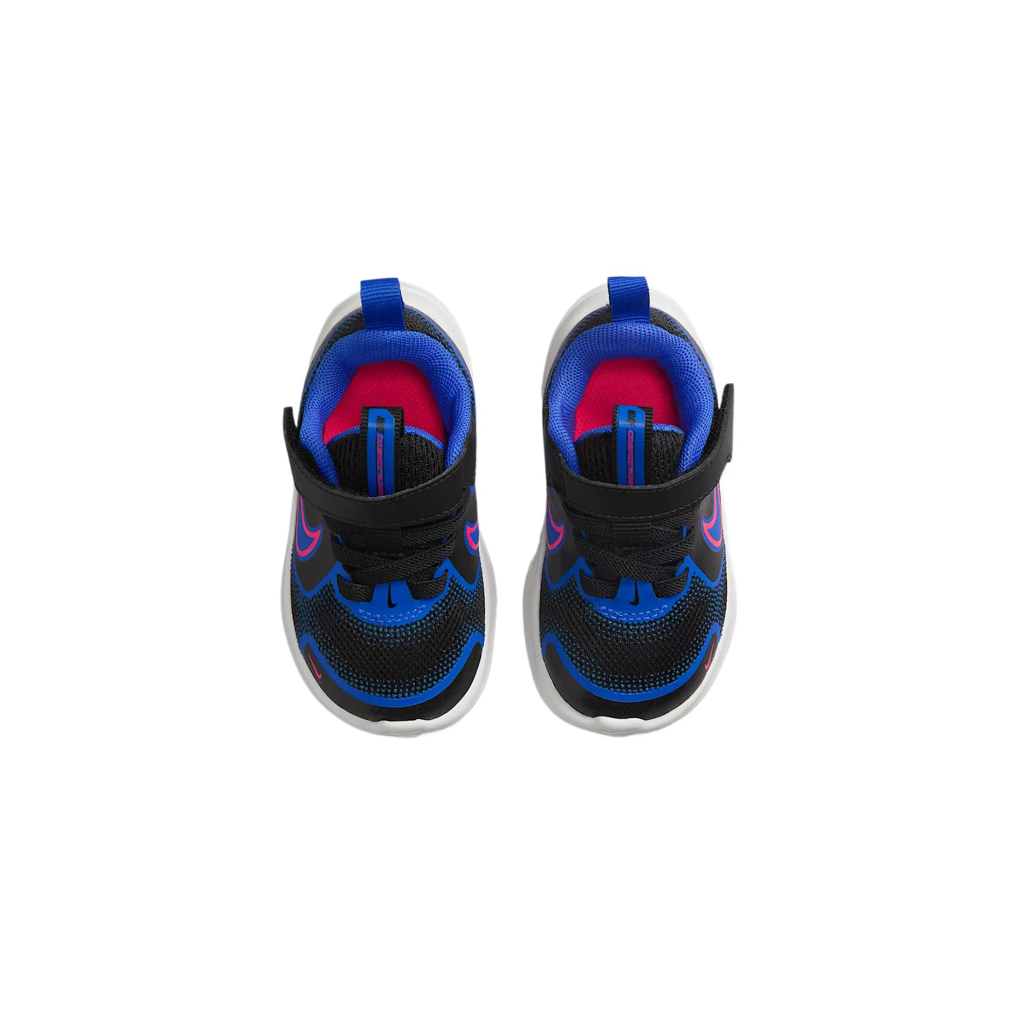 Nike Кроссовки Cosmic Runner дышащие низкие для малышей Black Royal Blue Mountain White Bright Dark Red — фото 3