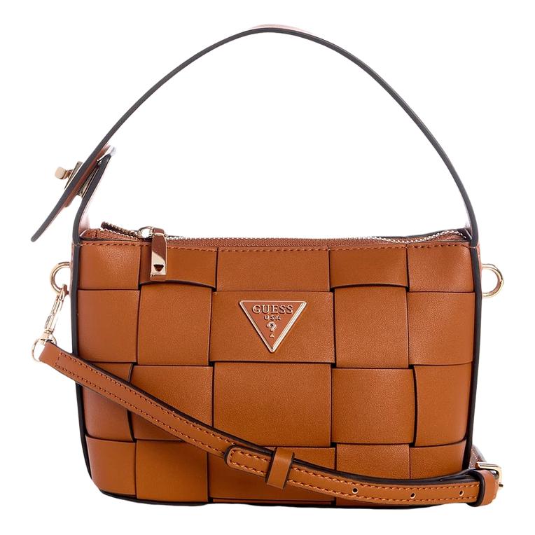 

GUESS Искусственная кожа женская коричневая сумка через плечо, Brown