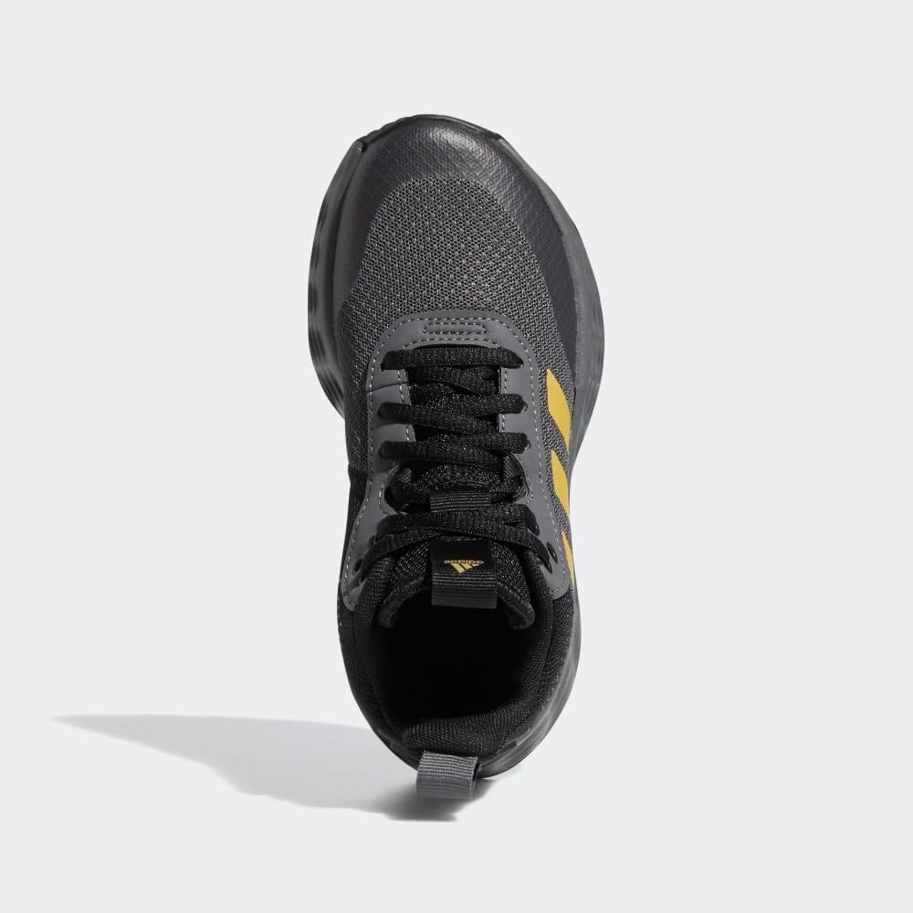 Кроссовки для баскетбола Adidas Unisex-Child Own the Game 2.0, серый/золотой/черный — фото 4