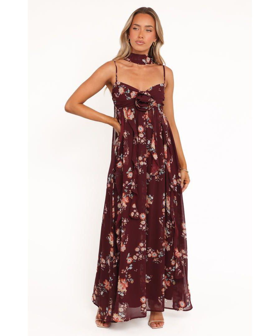 

Женское макси-платье Tully - Ягодный цветочный принт Petal and Pup, Red