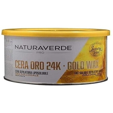 

Воск для депиляции Pro, растворимый в жире, 400 мл, золото 24 карата, Naturaverde